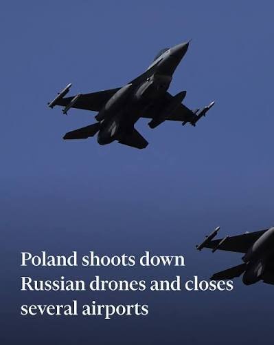 Poland Downs Drones During Russian Attack on Ukraine