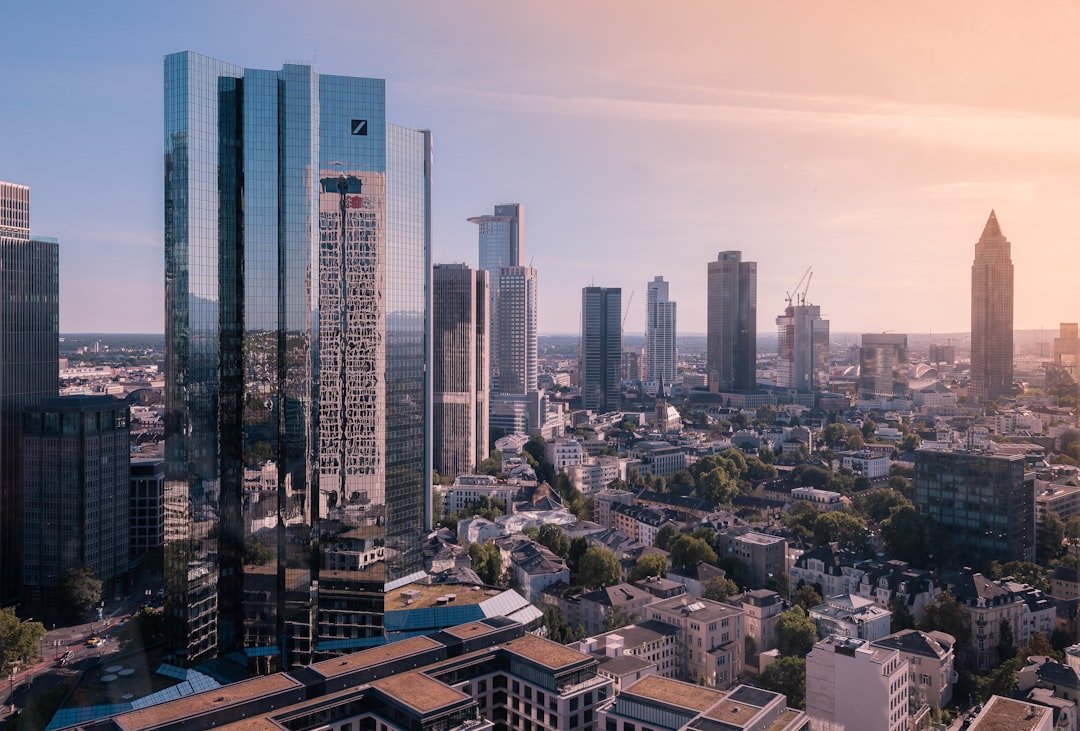 Frankfurt skyline representing European Central Bank monetary policy