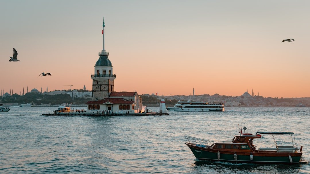 Maiden's Tower and Istanbul skyline representing Turkey's economy