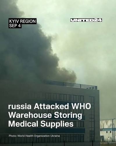 WHO Medical-Supply Warehouse Hit in Kyiv Region Attack