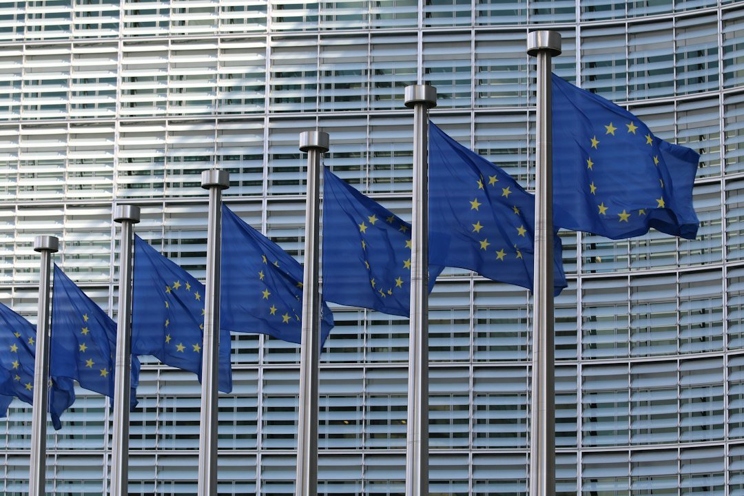 European Union flags outside the European Commission building, illustrative image for Türkiye-EU trade talks
